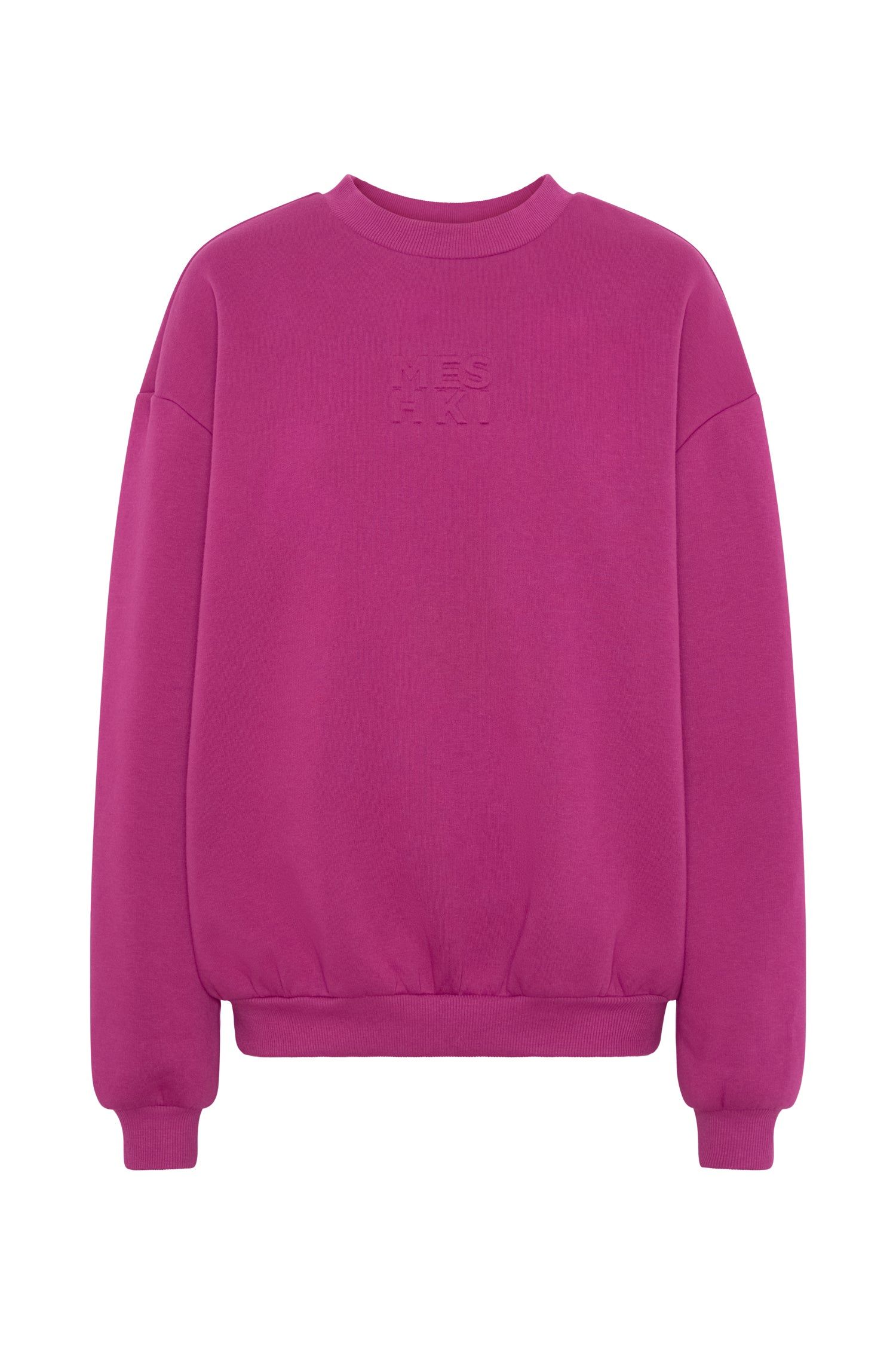 Sutton Embossed Fleeceback Crewneck - Violet sold by Meshki product image thumbnail 8