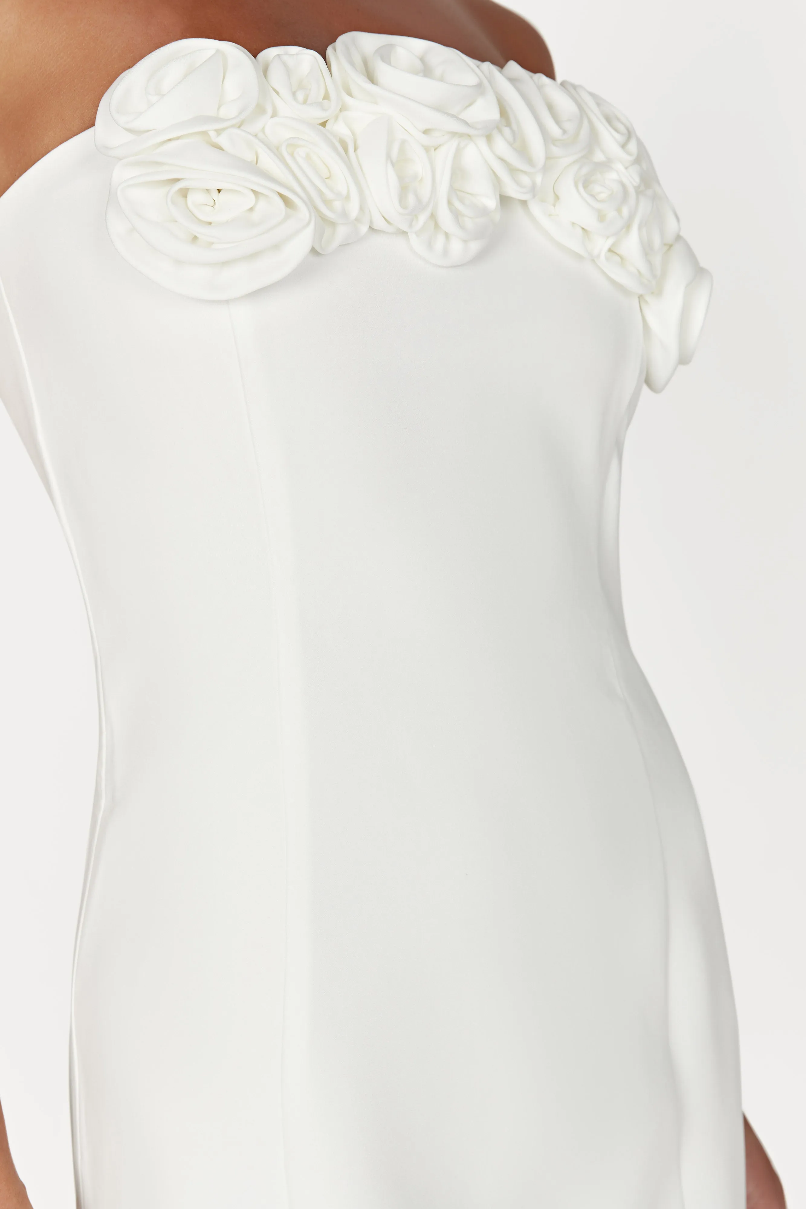 Brooks Rose Mini Dress - White sold by Meshki product image thumbnail 2