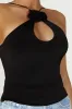 Adeline Rose Halter Top - Black sold by Meshki