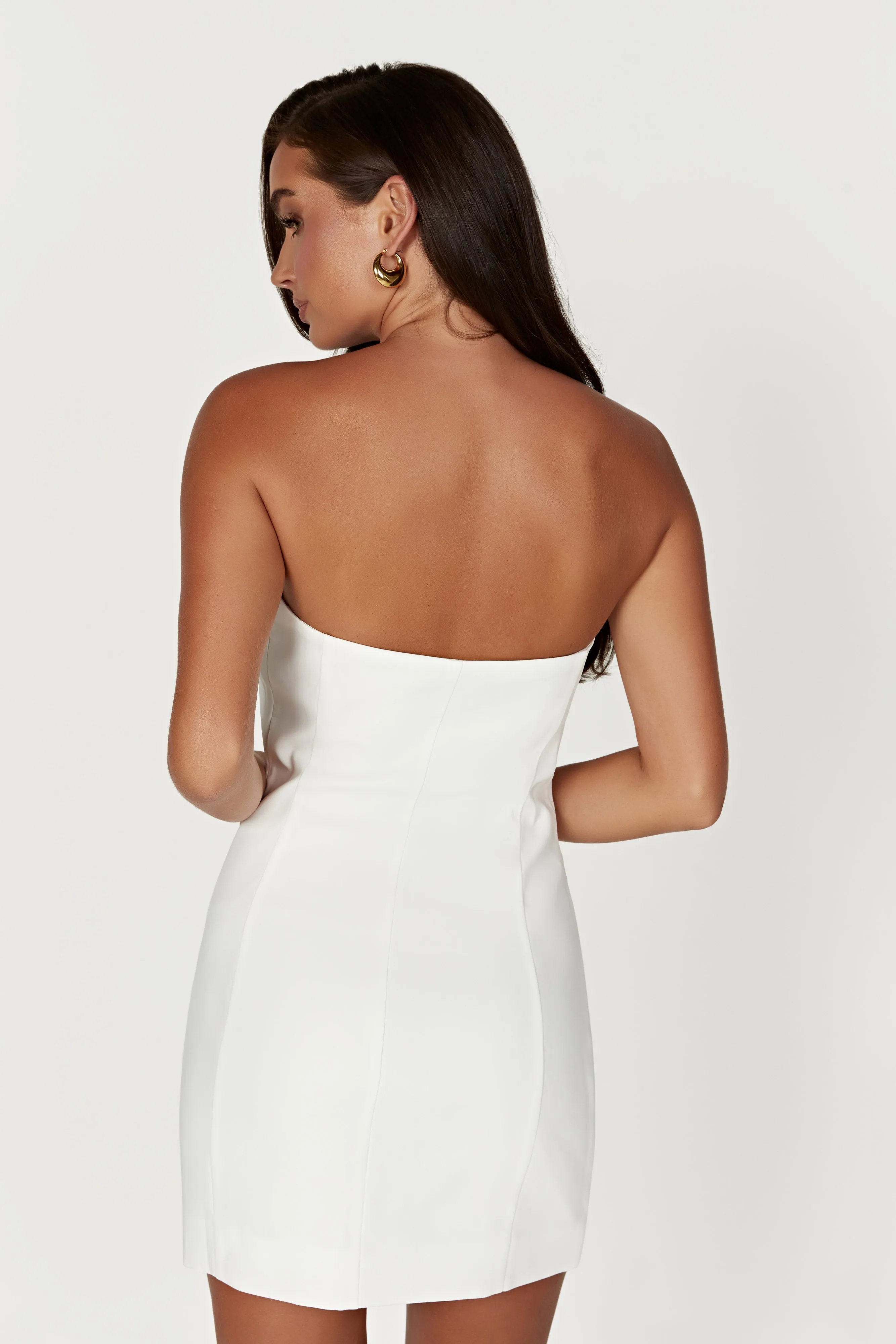 Brooks Rose Mini Dress - White sold by Meshki product image thumbnail 3