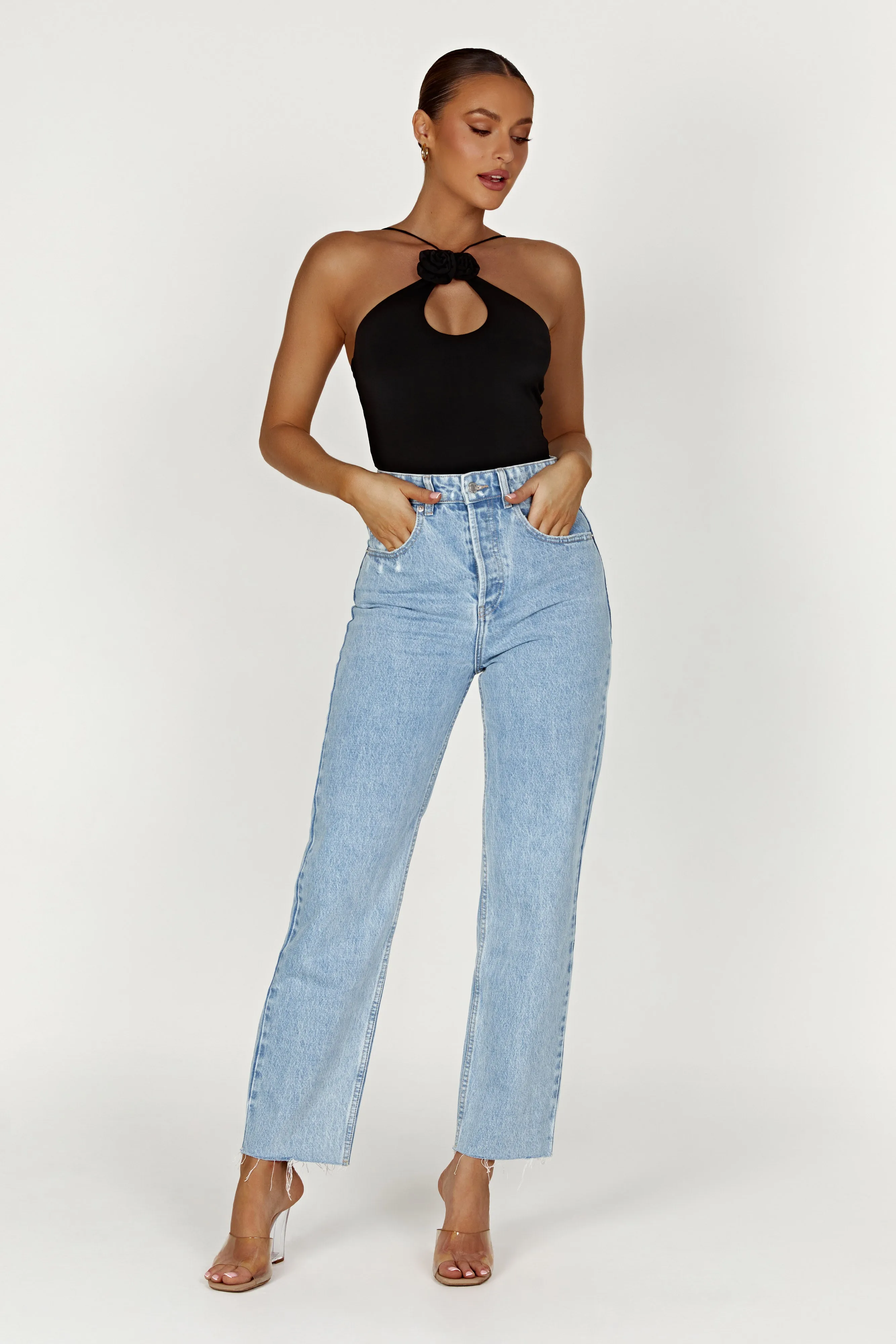 Adeline Rose Halter Top - Black sold by Meshki product image thumbnail 4