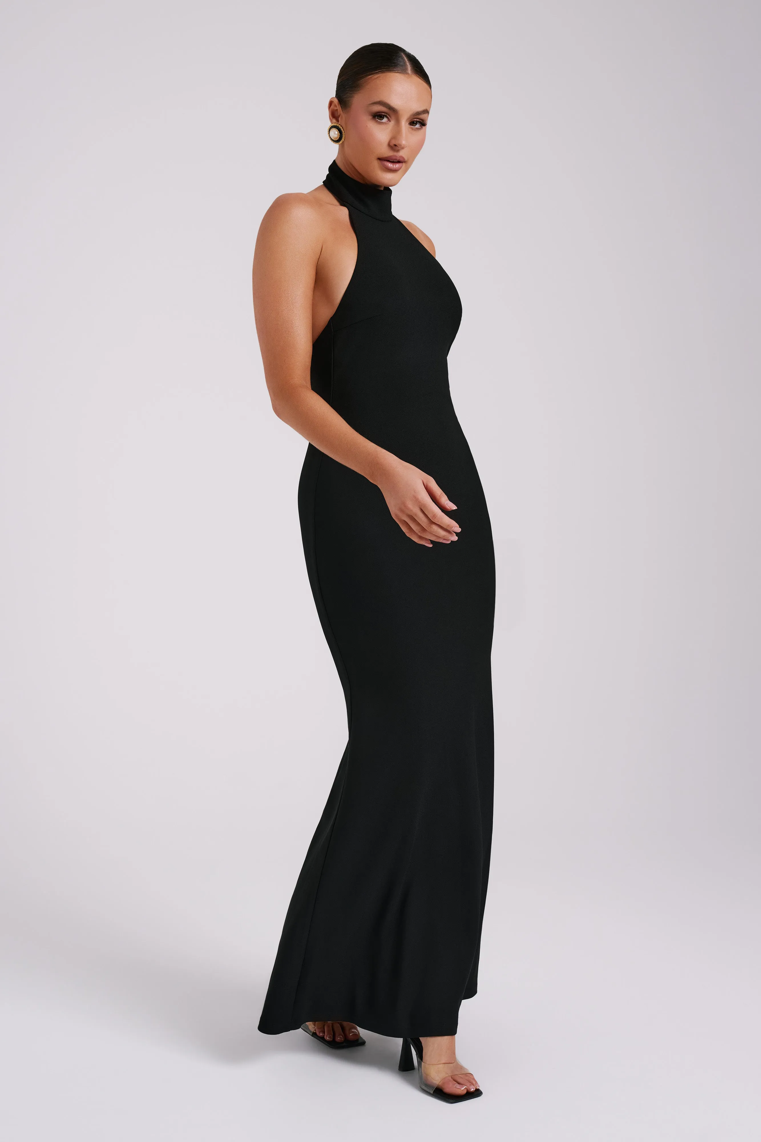 Genesis High Neck Maxi Dress - Black sold by Meshki product image thumbnail 4