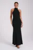 Genesis High Neck Maxi Dress - Black sold by Meshki