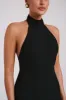 Genesis High Neck Maxi Dress - Black sold by Meshki