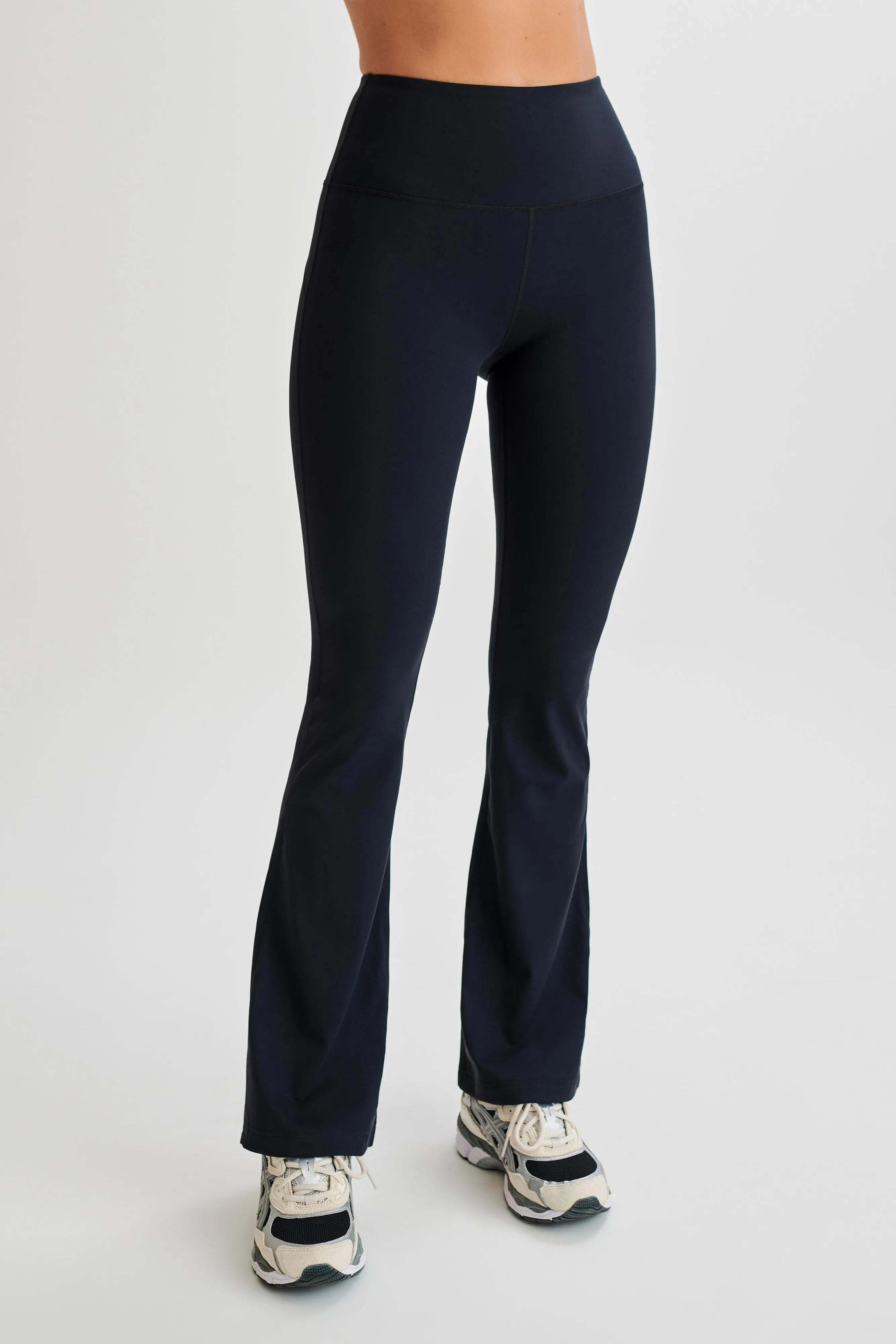Jesse Flared Yoga Pants - Black sold by Meshki