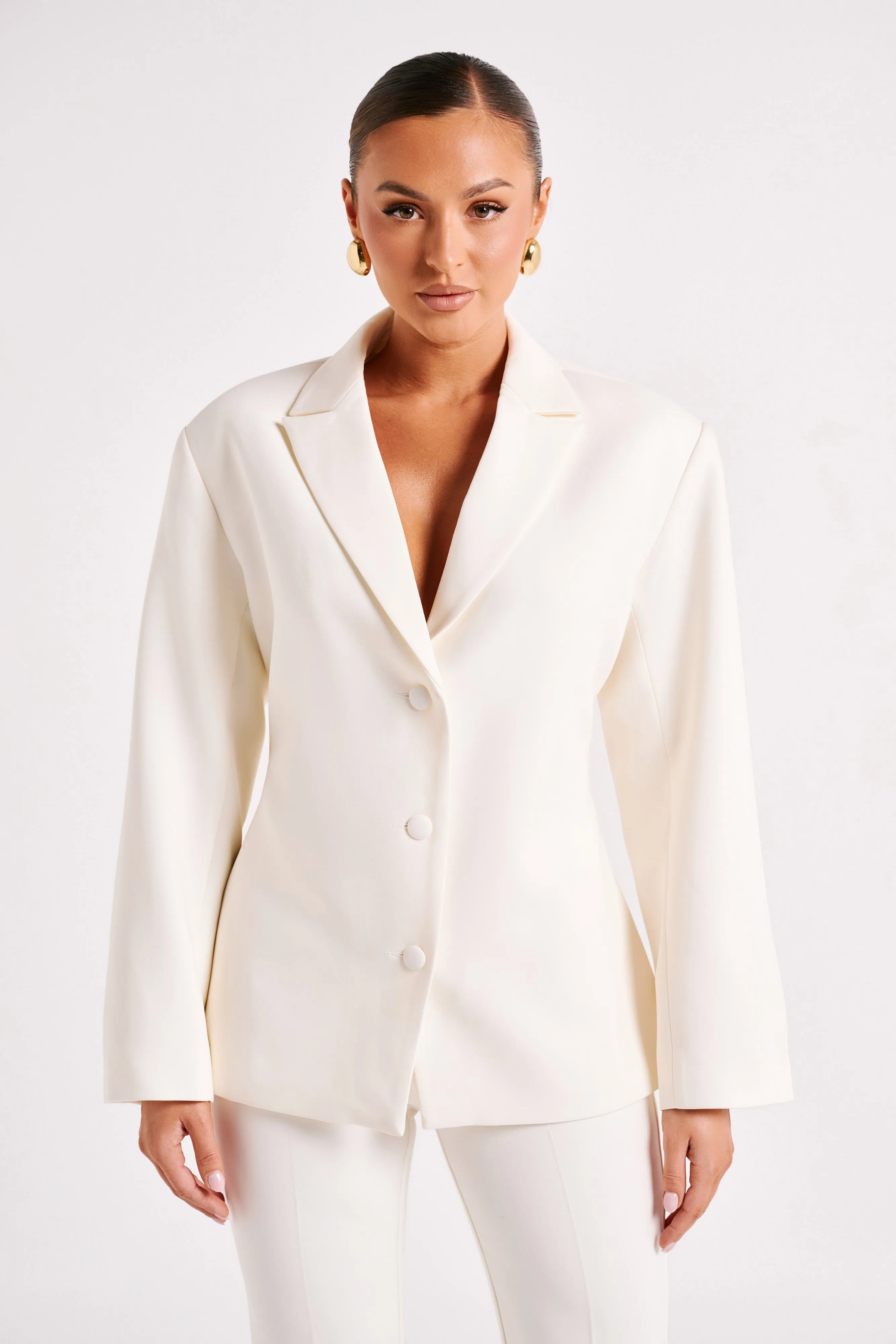 Addie Suiting Blazer - Ivory sold by Meshki product image thumbnail 4