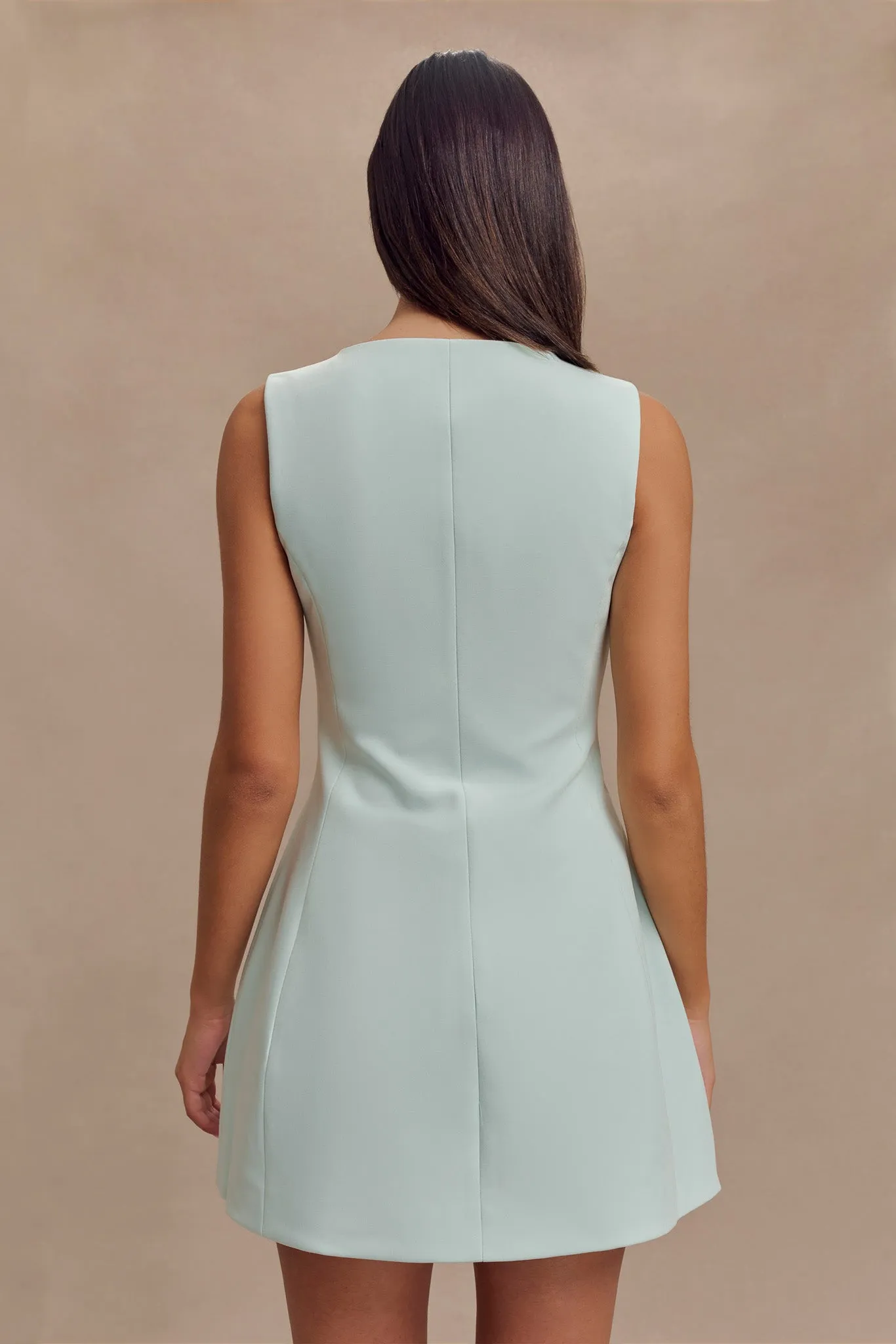 Lysandre Crepe Mini Dress - Ice Blue sold by Meshki product image thumbnail 2