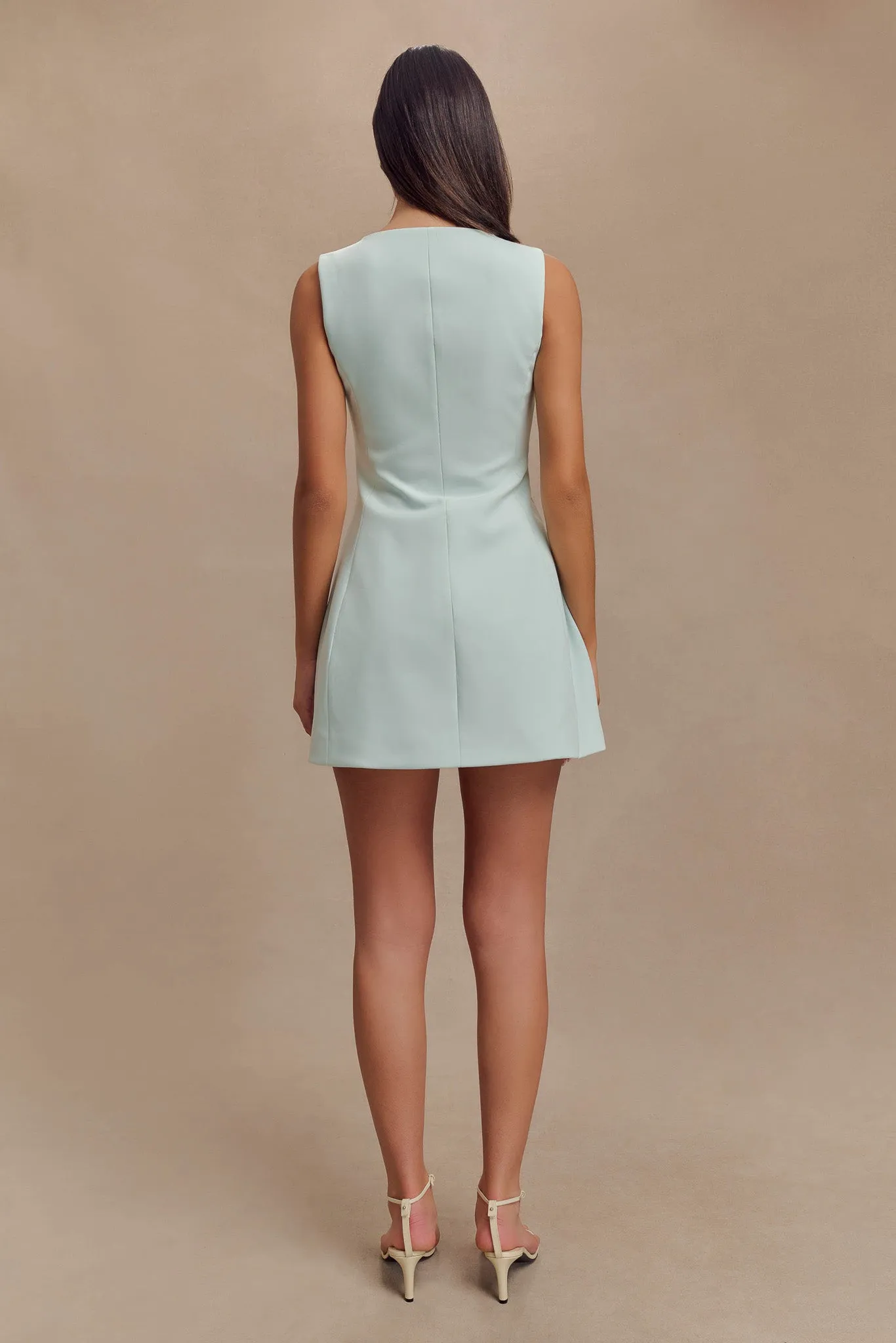 Lysandre Crepe Mini Dress - Ice Blue sold by Meshki product image thumbnail 5
