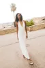 Caity Ribbed Halter Maxi Dress - White sold by Meshki