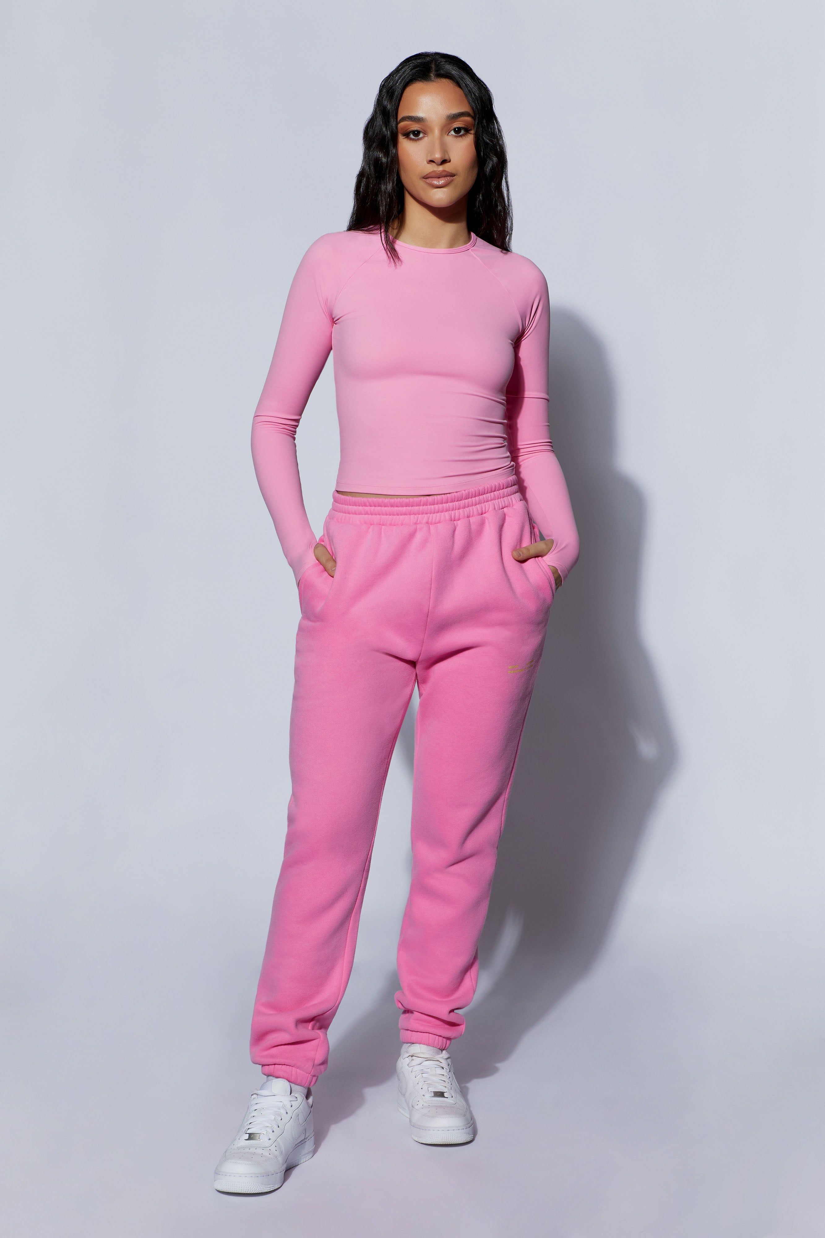 Camille Oversized Fleeceback Jogger - Candy Pink sold by Meshki product image thumbnail 6