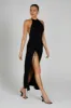 Polly Halter Maxi Dress - Black sold by Meshki