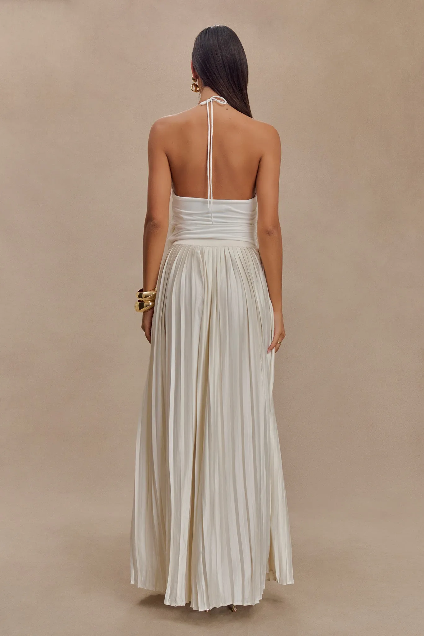 Kennedy Plisse Wide Leg Pants - Ivory sold by Meshki product image thumbnail 2