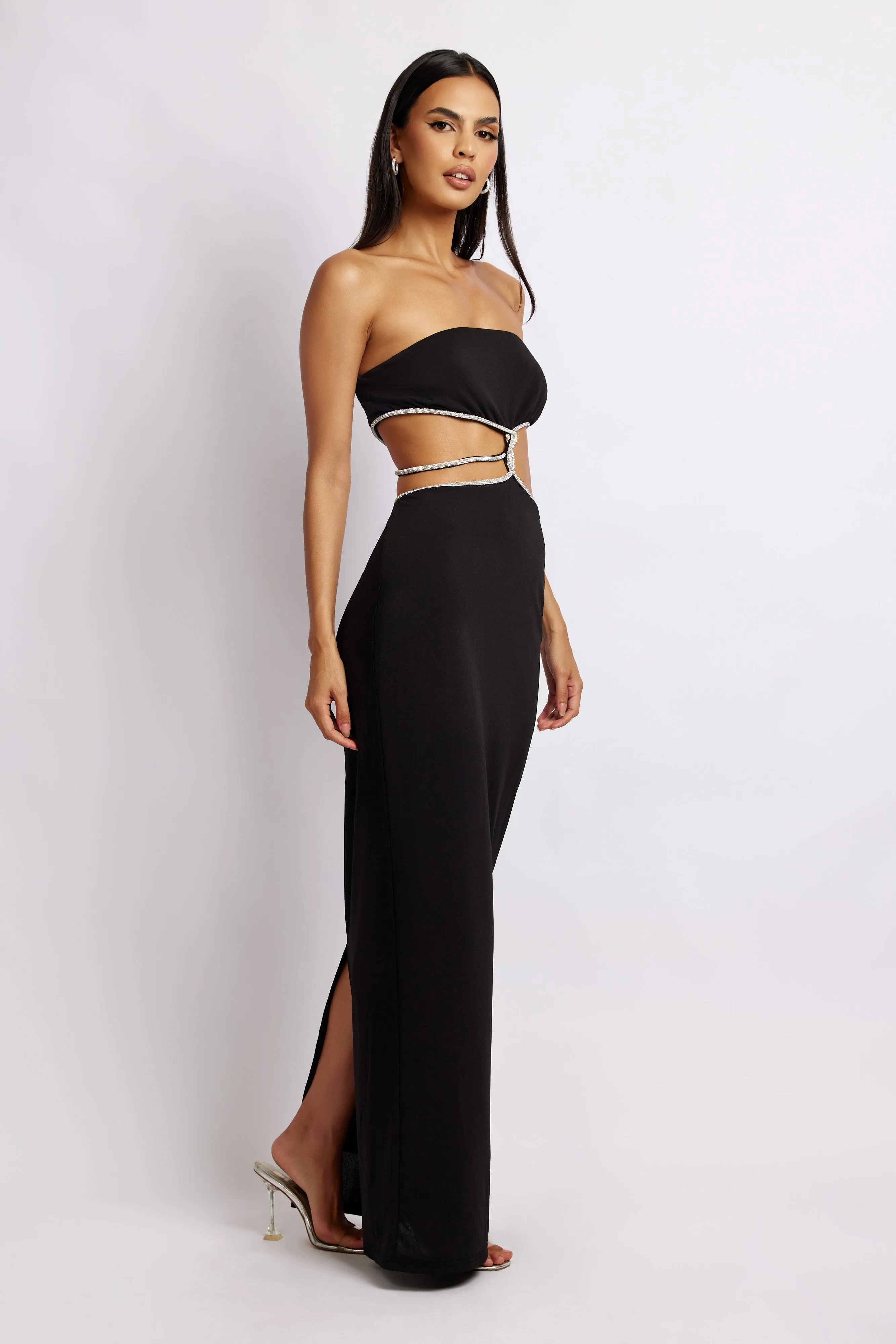 Billie Strapless Maxi Dress - Black sold by Meshki product image thumbnail 3
