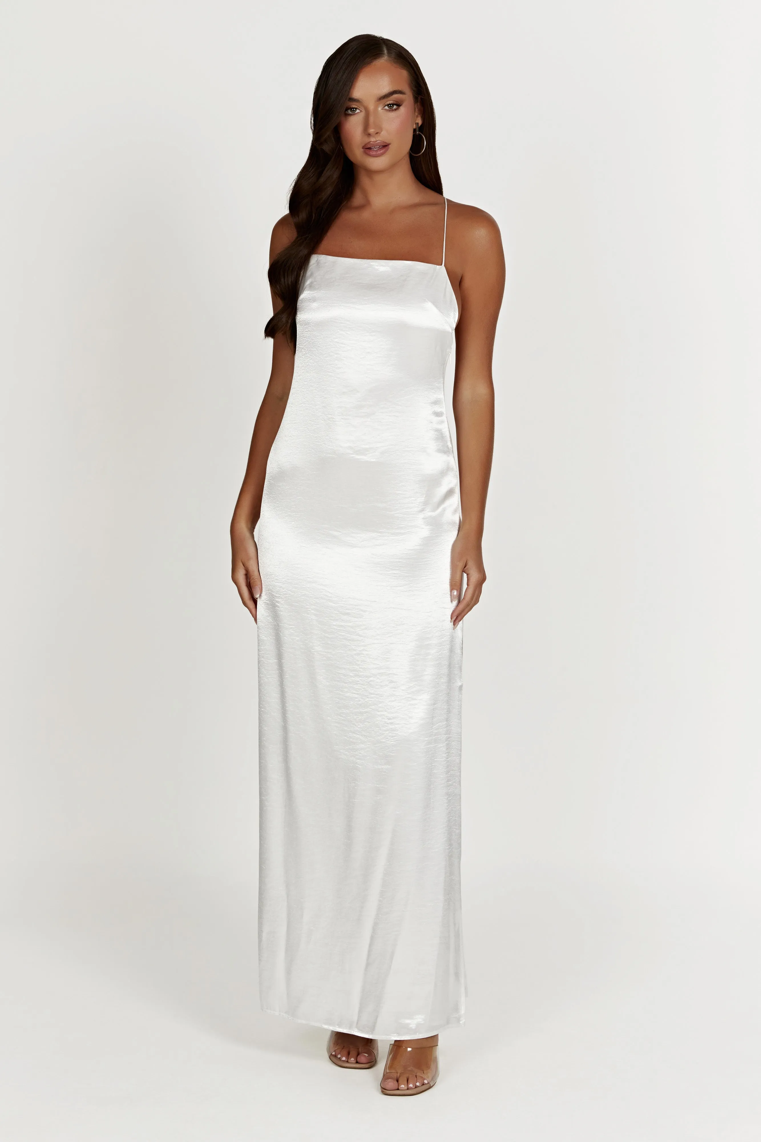 Whitney Wetlook Maxi Dress - White sold by Meshki product image thumbnail 4