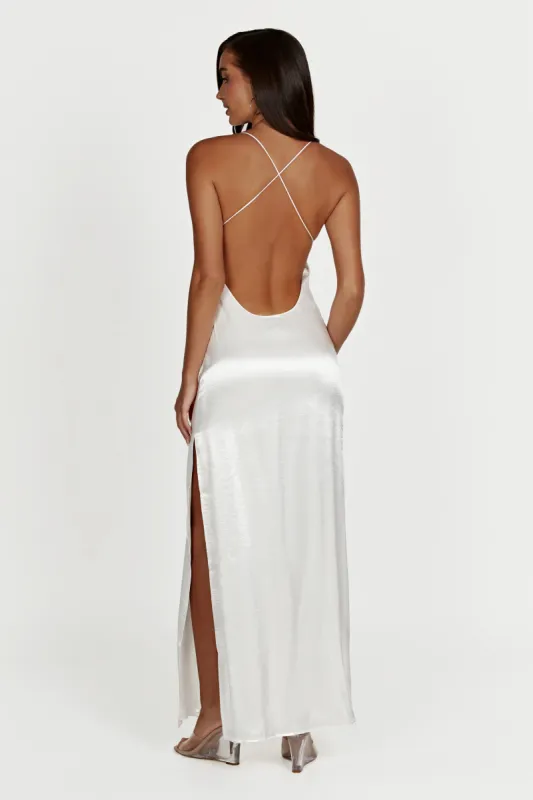 Whitney Wetlook Maxi Dress - White sold by Meshki