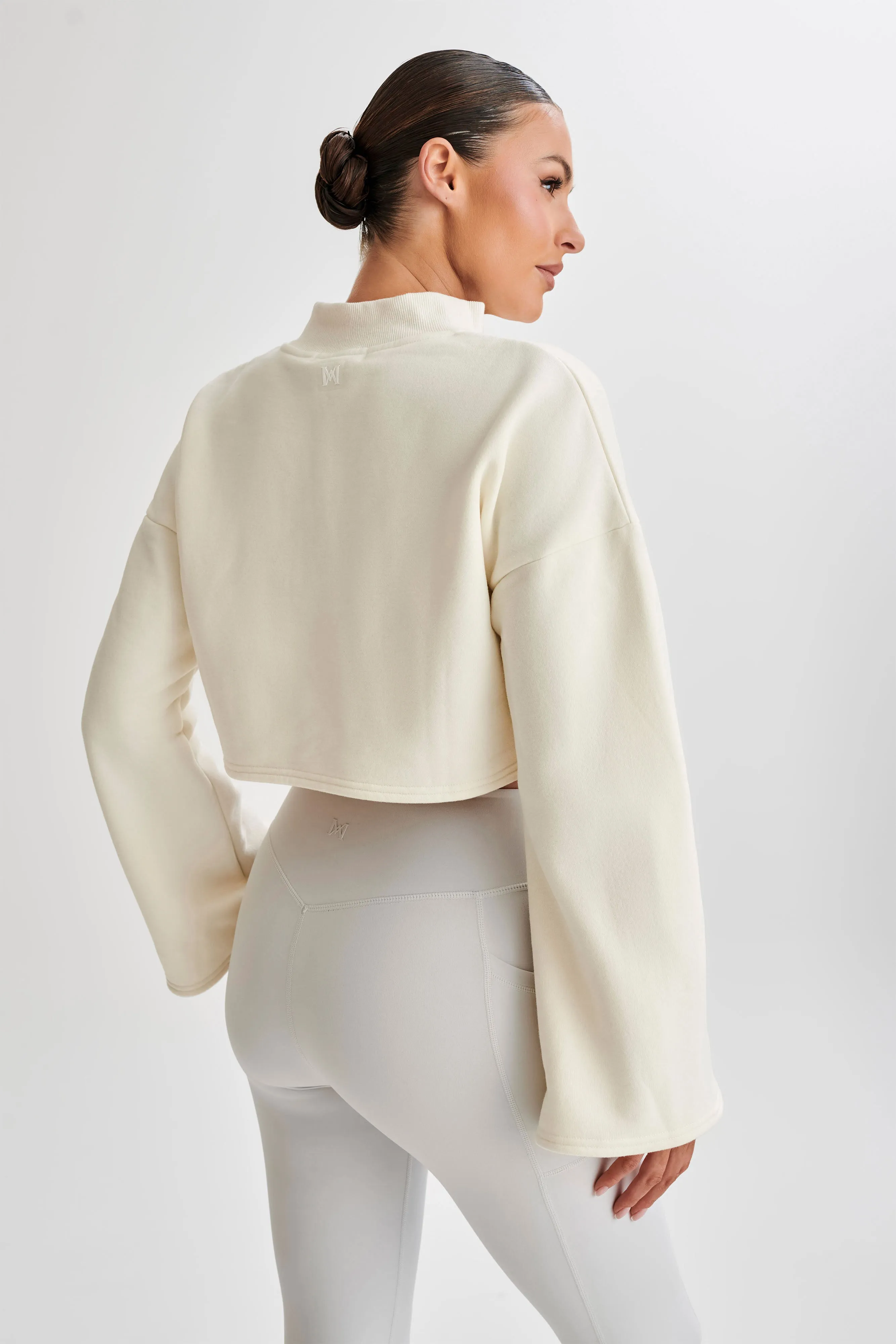 Dempsey Zip Flared Jumper - Bone sold by Meshki product image thumbnail 3