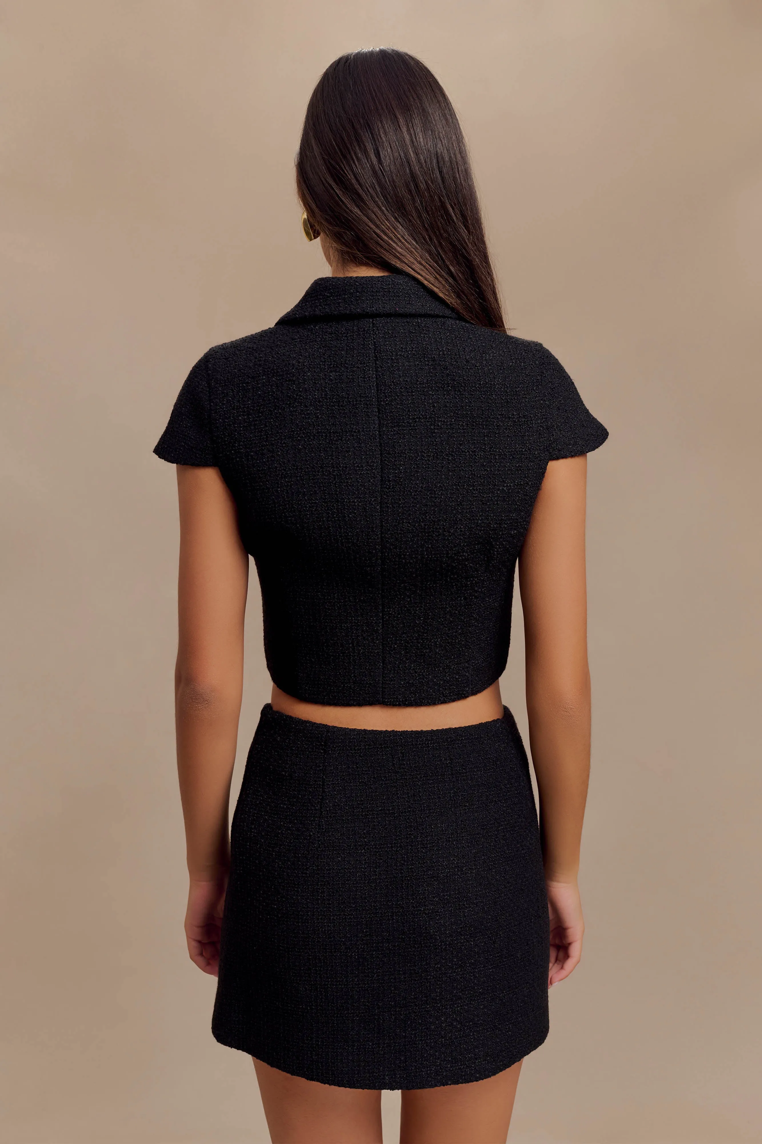 Parisa Boucle Skirt - Black sold by Meshki product image thumbnail 5