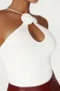 Adeline Rose Halter Top - White sold by Meshki