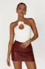 Adeline Rose Halter Top - White sold by Meshki