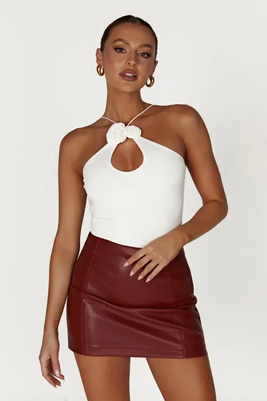 Adeline Rose Halter Top - White sold by Meshki