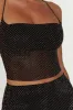 Tamra Strappy Diamante Top - Black sold by Meshki