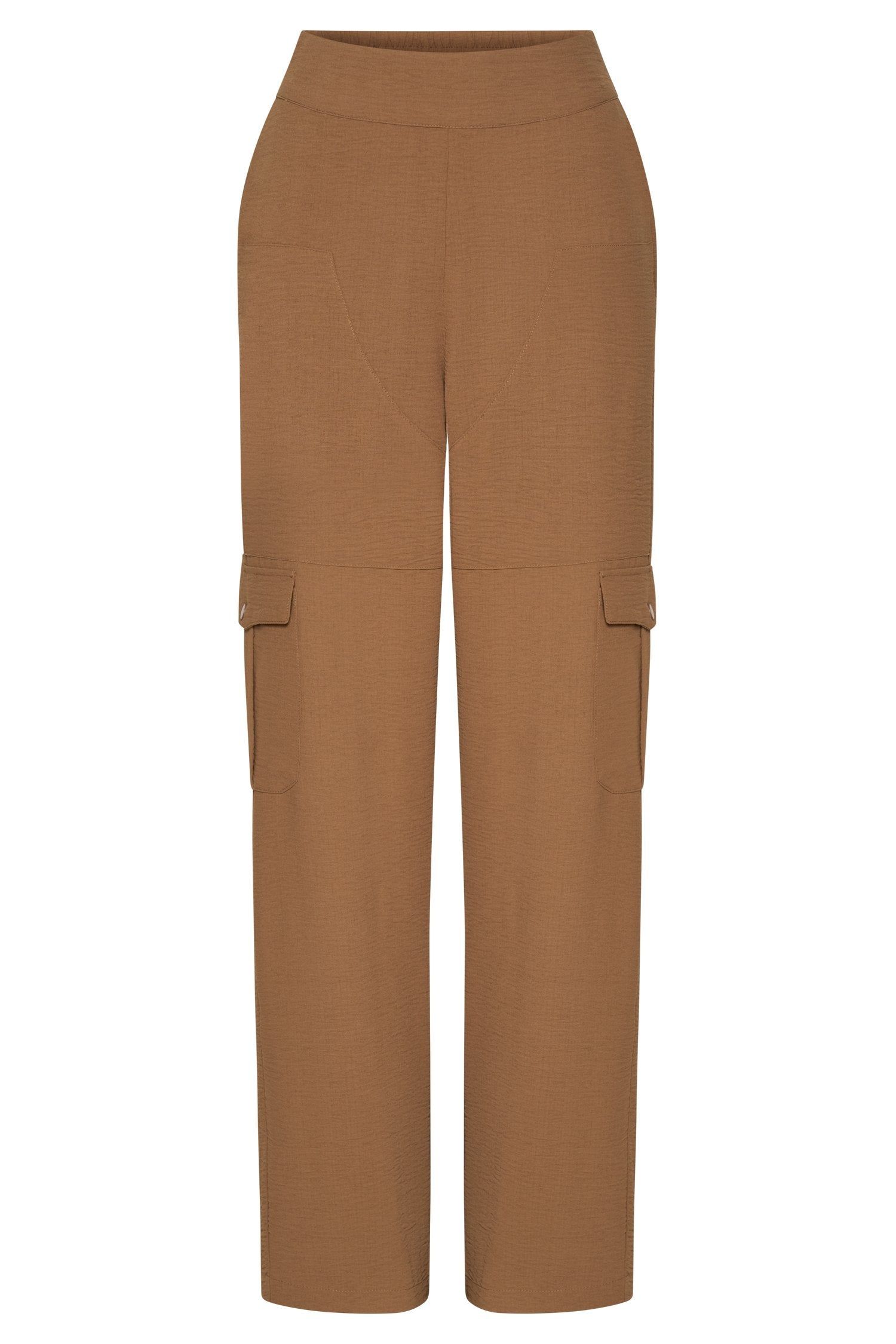 Malika Straight Leg Trousers - Tan sold by Meshki product image thumbnail 13