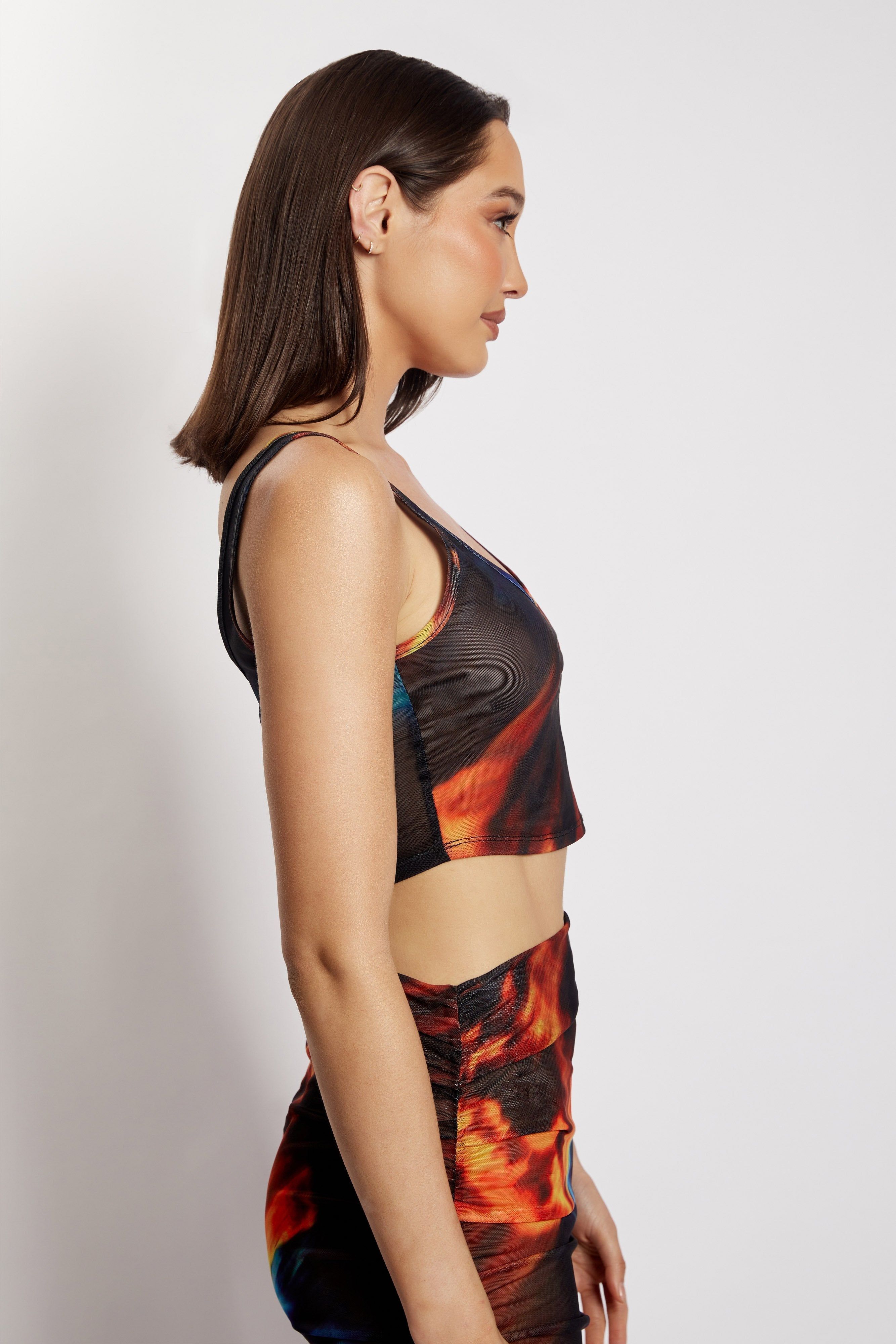 Kiera Mesh Bralet - Abstract Floral sold by Meshki product image thumbnail 6