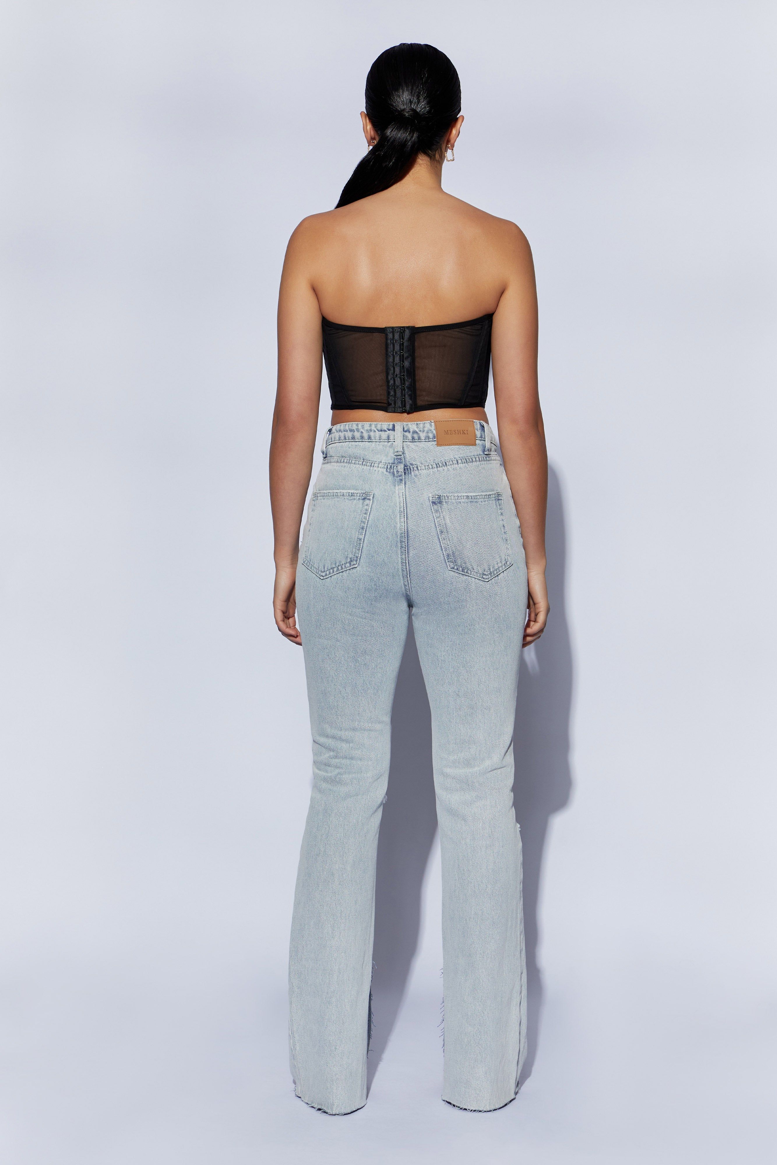 Helen Strapless Corset Bustier - Black sold by Meshki product image thumbnail 2