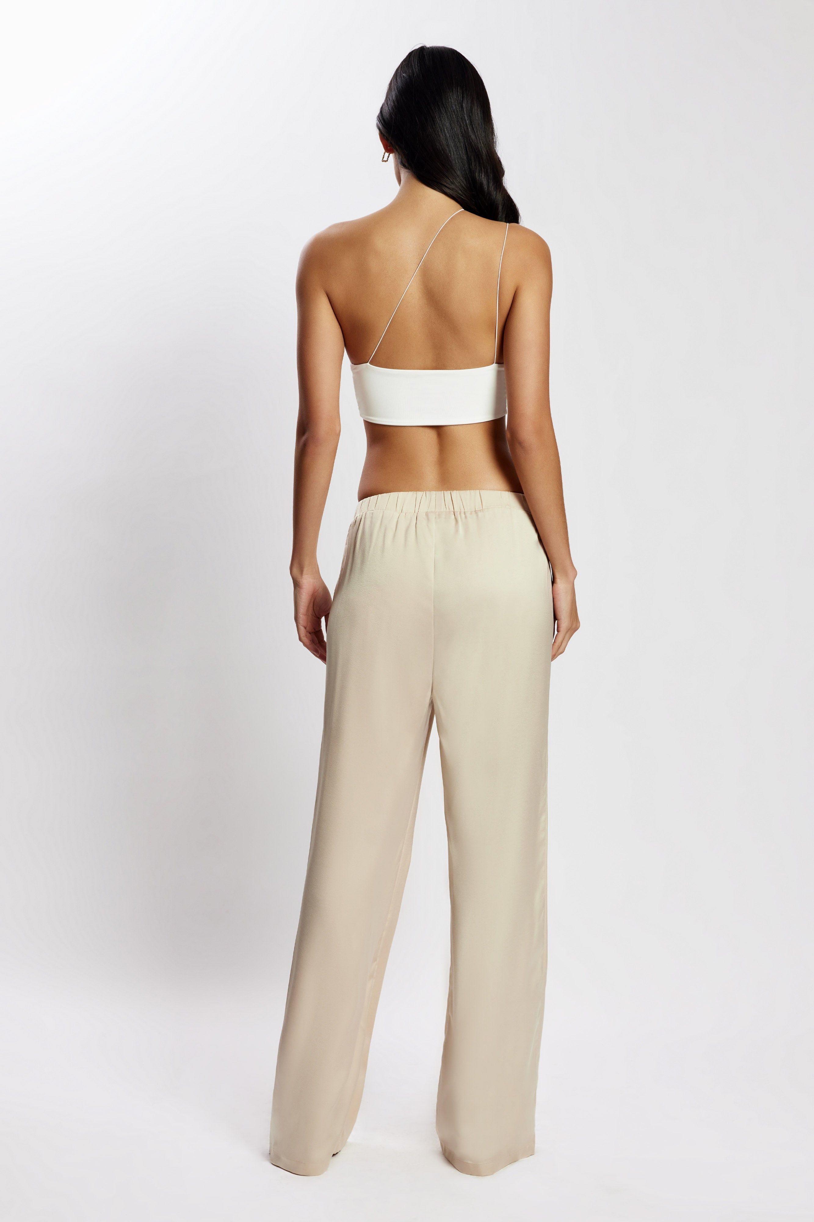 Emelie Satin Pants - Champagne sold by Meshki product image thumbnail 4