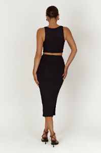 Charley Midi Skirt - Black sold by Meshki