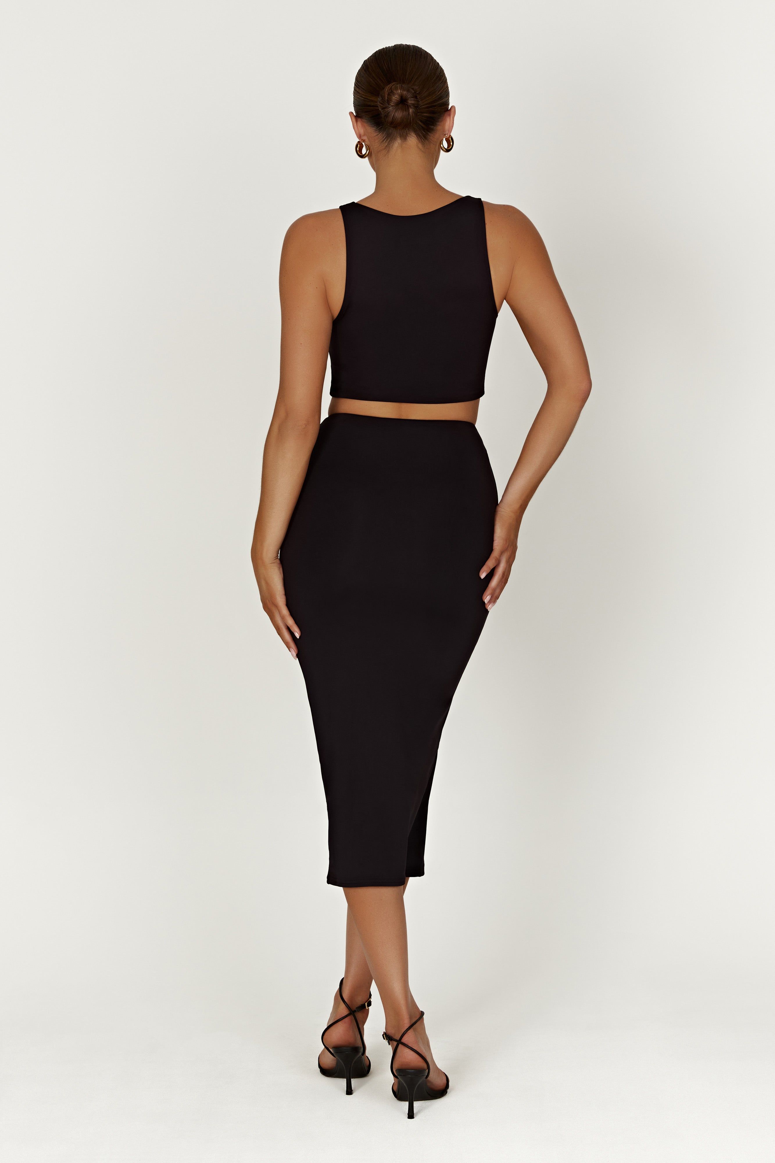 Charley Midi Skirt - Black sold by Meshki product image thumbnail 6