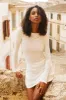 Maribelle Knit Long Sleeve Top - White sold by Meshki