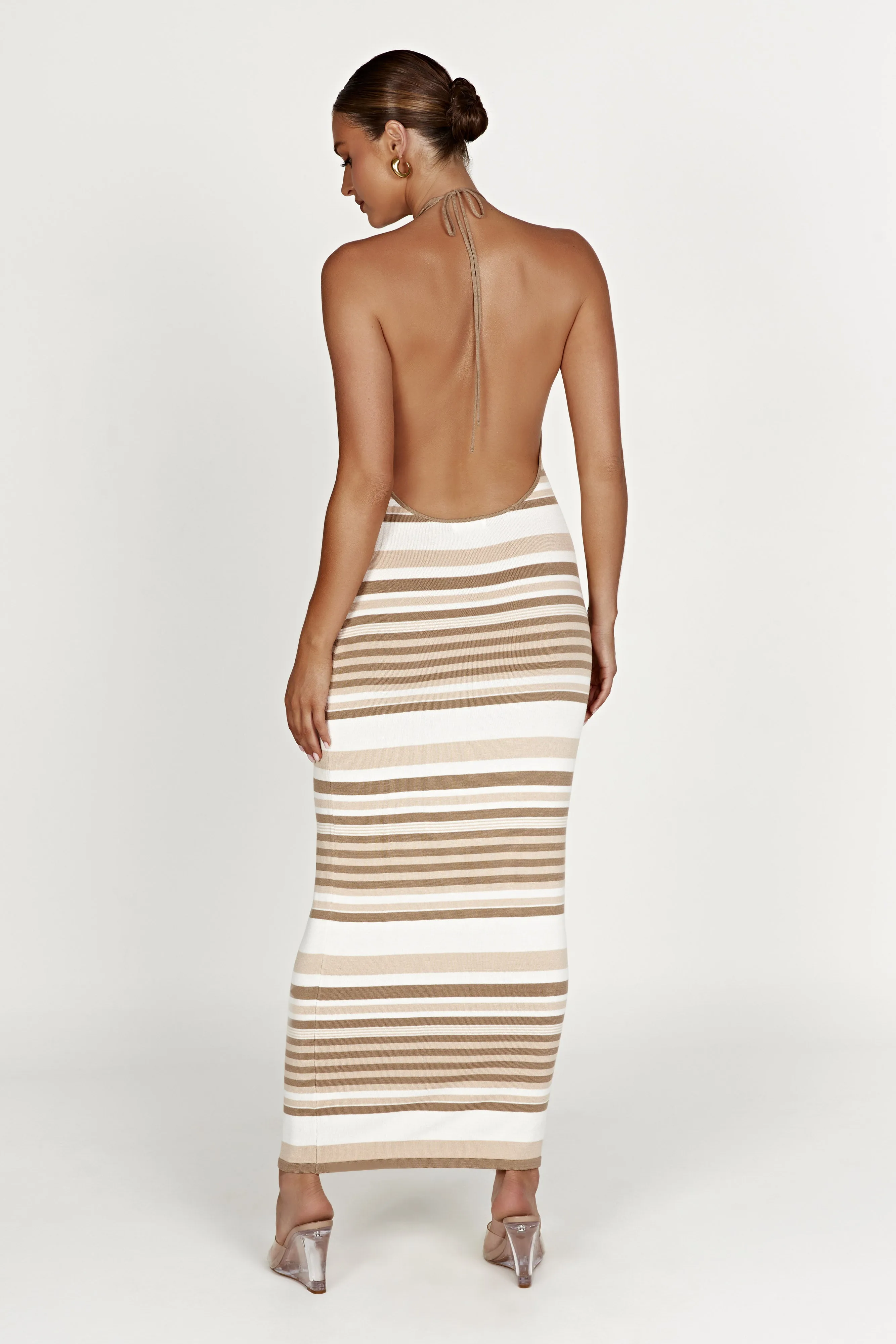 Brienne Stripe Maxi Dress - Cream sold by Meshki product image thumbnail 2