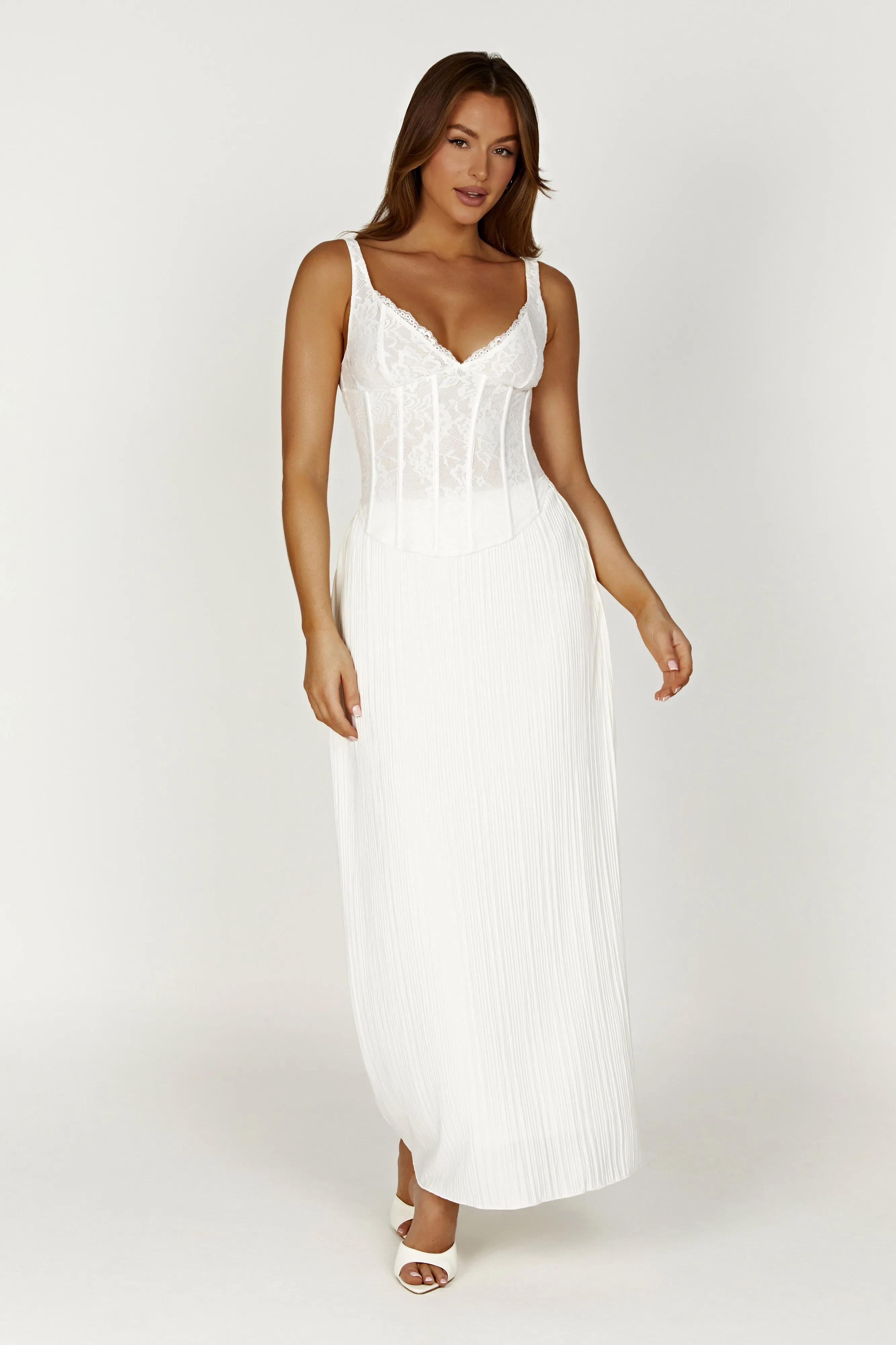 Elsie Lace Bustier Top - White sold by Meshki product image thumbnail 4