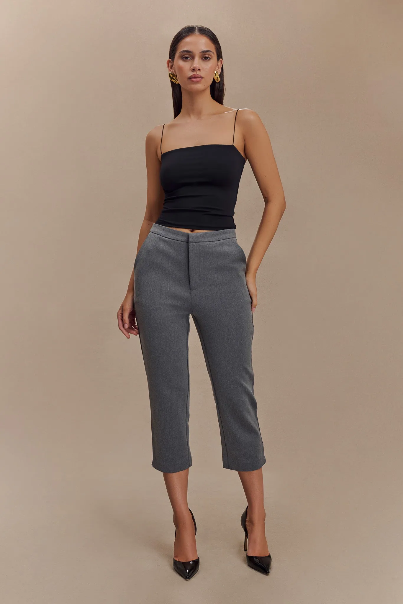 Arya Longline Spaghetti Strap Top - Black sold by Meshki product image thumbnail 4