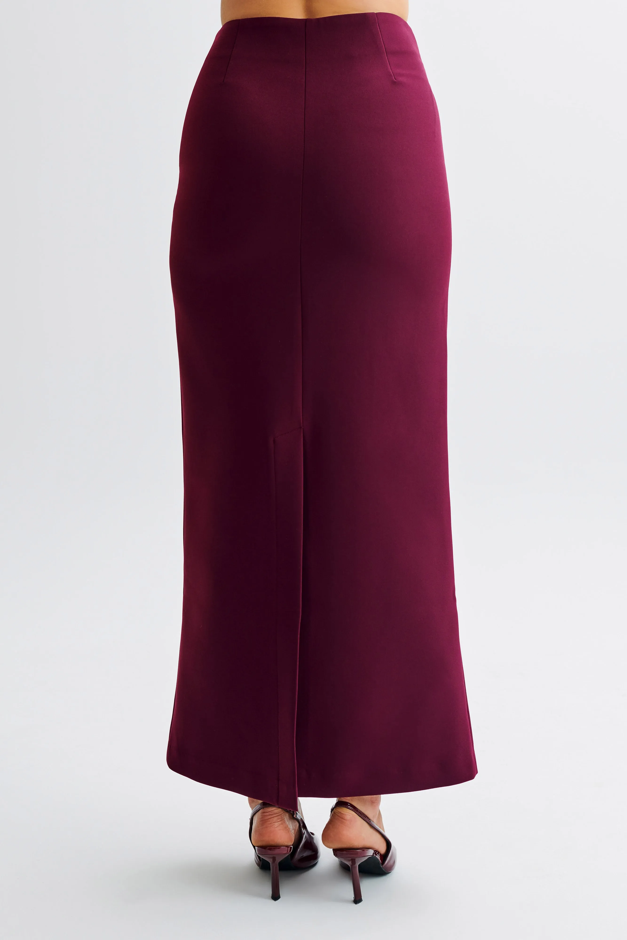 Micah Suiting Maxi Skirt - Plum sold by Meshki product image thumbnail 2