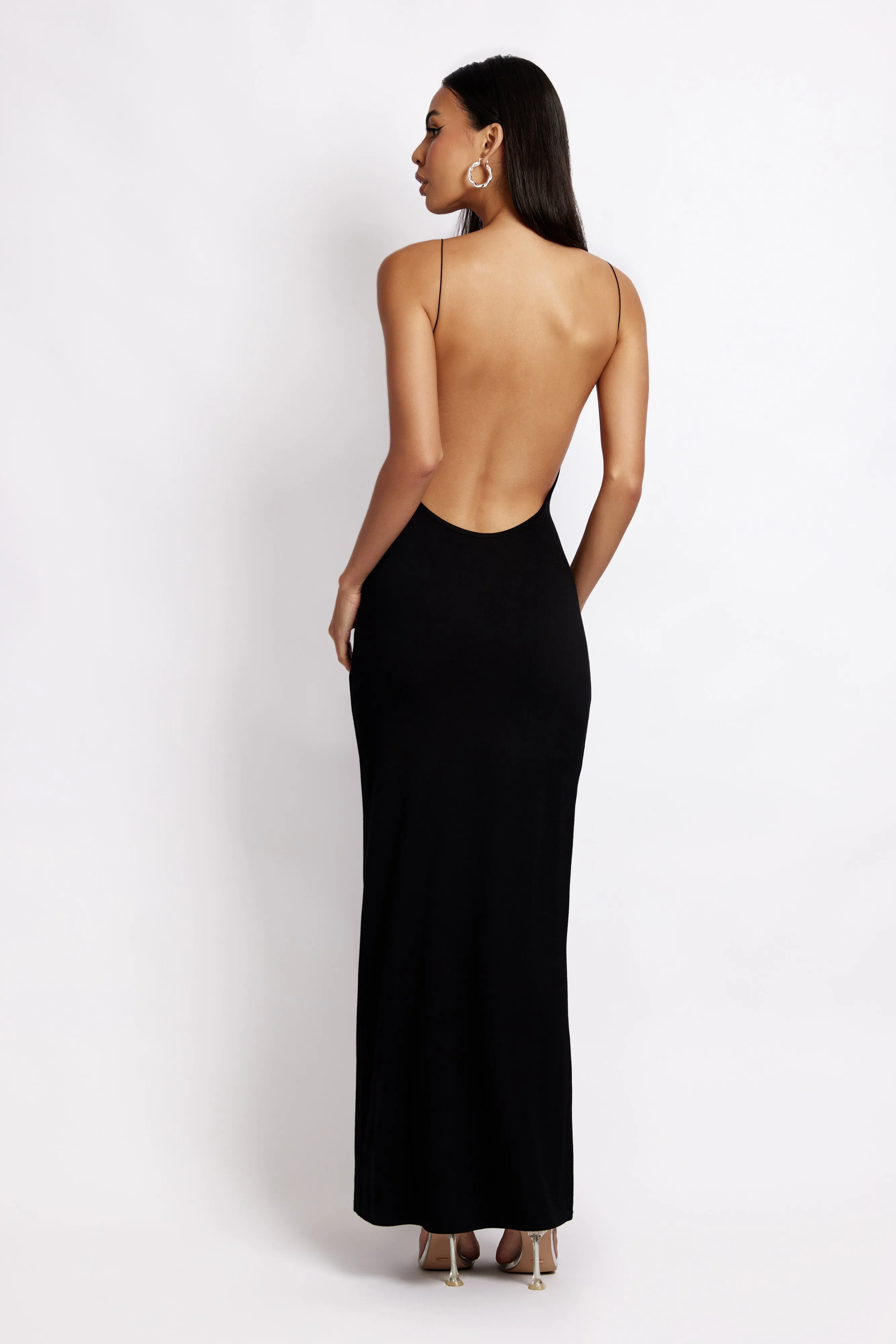 Kirsty Strappy Circle Cutout Maxi Dress - Black sold by Meshki product image thumbnail 2