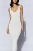 Jodie V Neck Midi Dress - Off White sold by Meshki