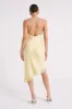 Crawford Satin Midi Dress - Yellow sold by Meshki