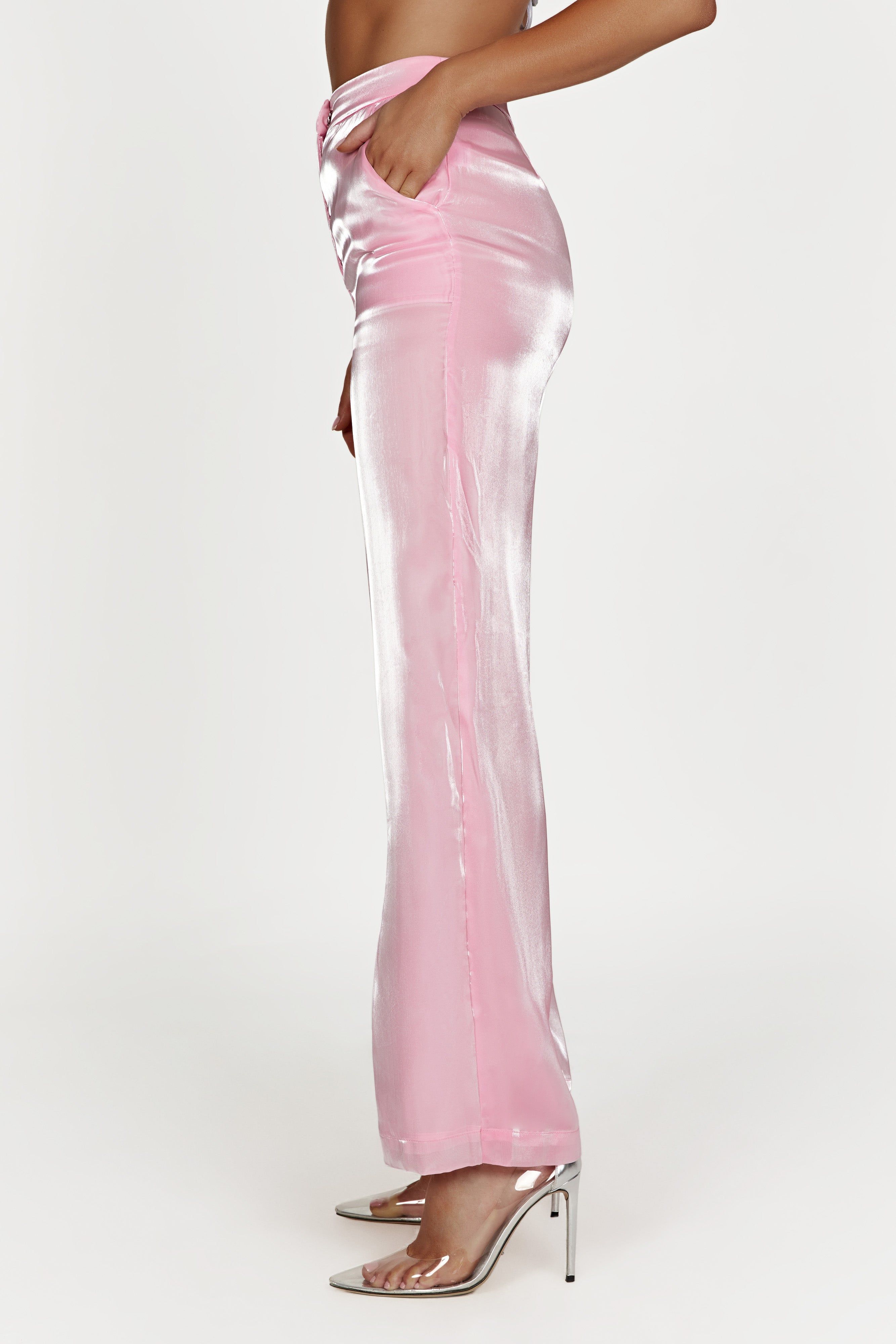 Kinsley Sheer Pants - Candy Pink sold by Meshki product image thumbnail 5