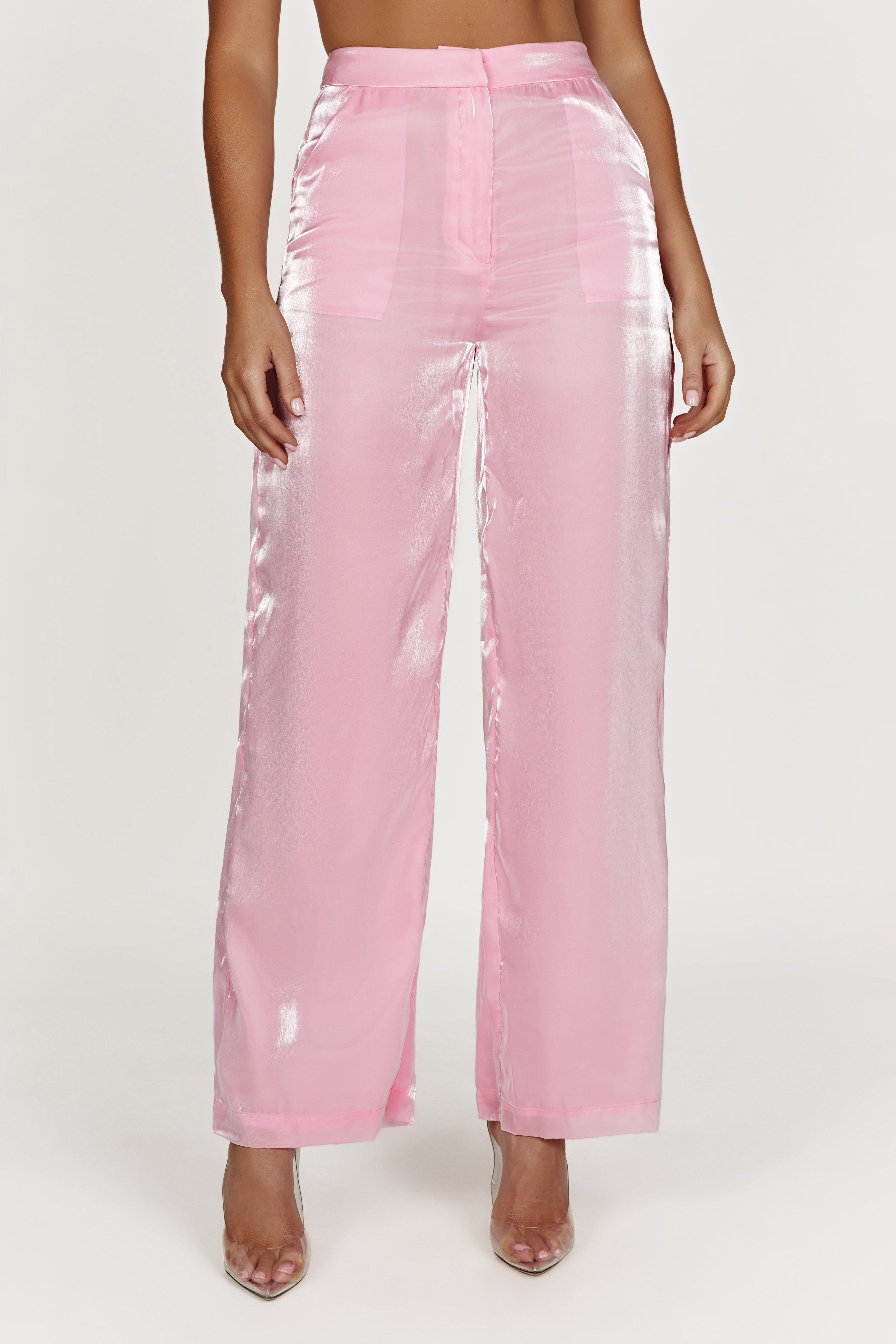 Kinsley Sheer Pants - Candy Pink sold by Meshki product image thumbnail 2