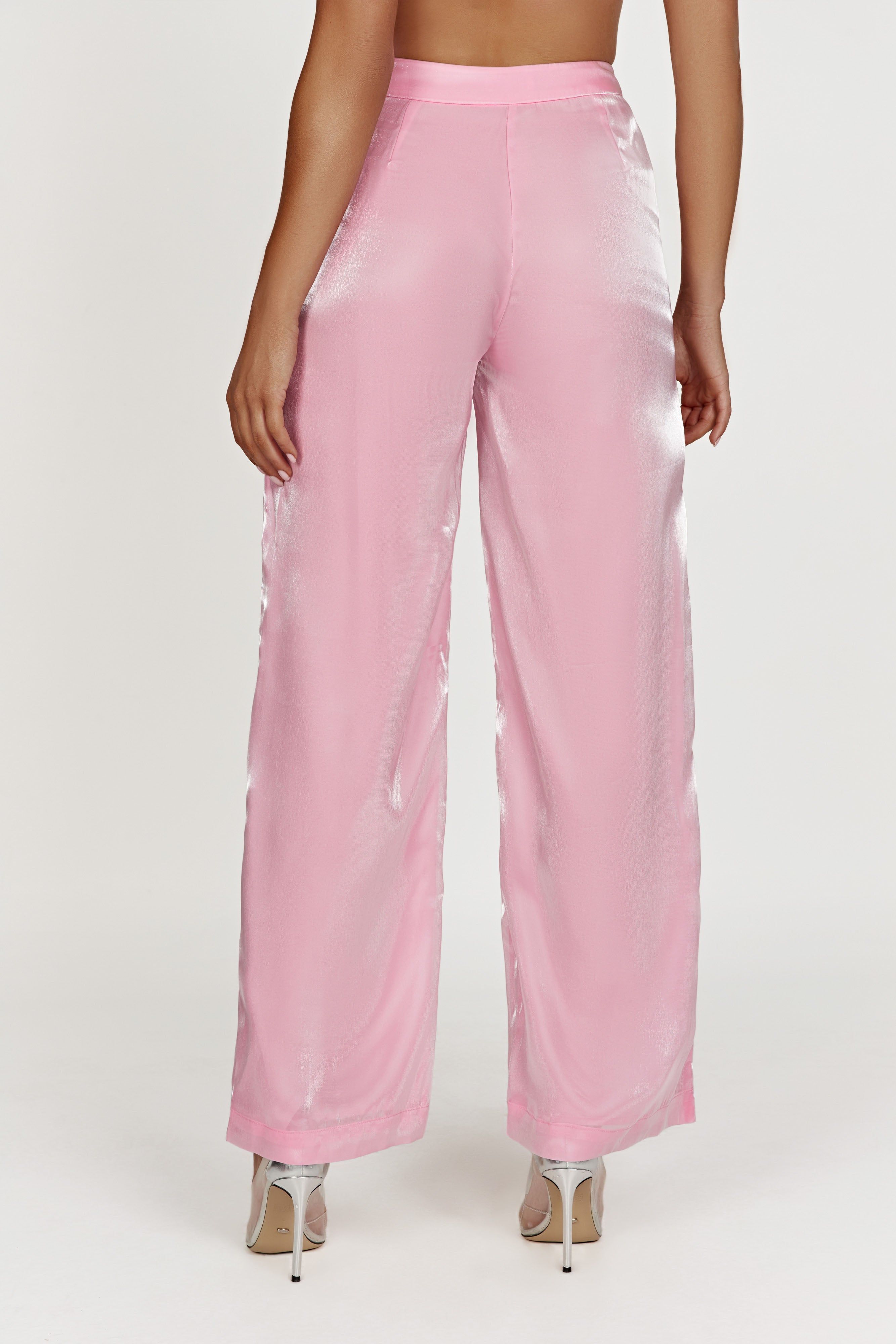 Kinsley Sheer Pants - Candy Pink sold by Meshki product image thumbnail 3