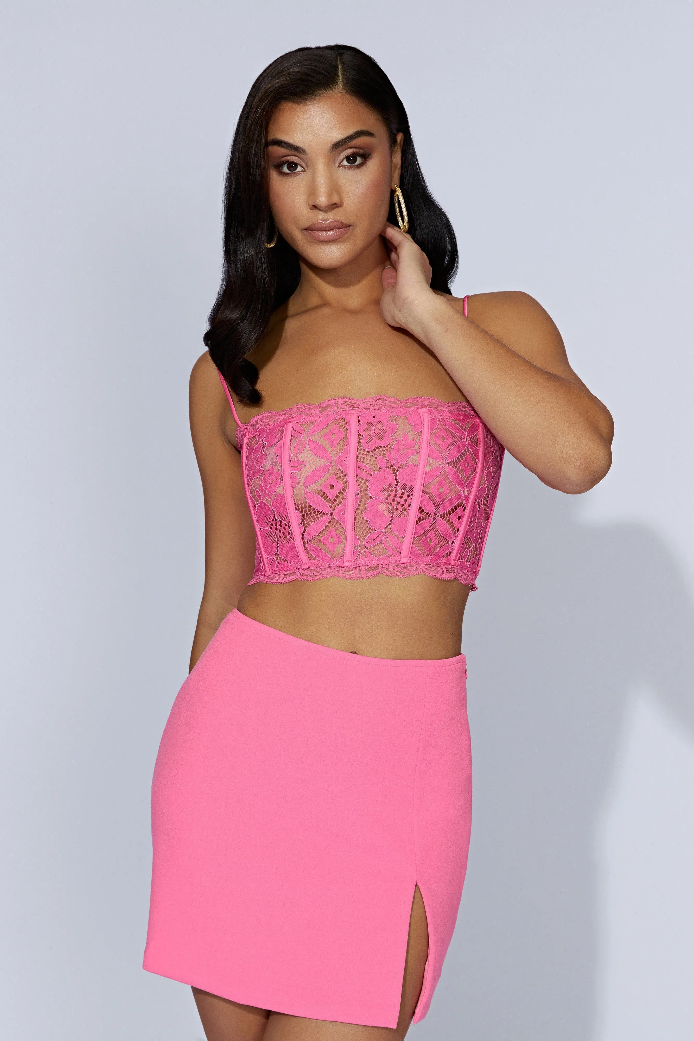Romee Mini Skirt - Bubblegum Pink sold by Meshki product image thumbnail 4