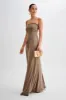 Ruby Strapless Slinky Maxi Dress - Coco sold by Meshki
