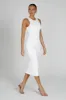 Jill Sleeveless Tank Midi Dress - White sold by Meshki