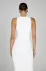 Jill Sleeveless Tank Midi Dress - White sold by Meshki