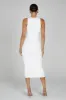 Jill Sleeveless Tank Midi Dress - White sold by Meshki