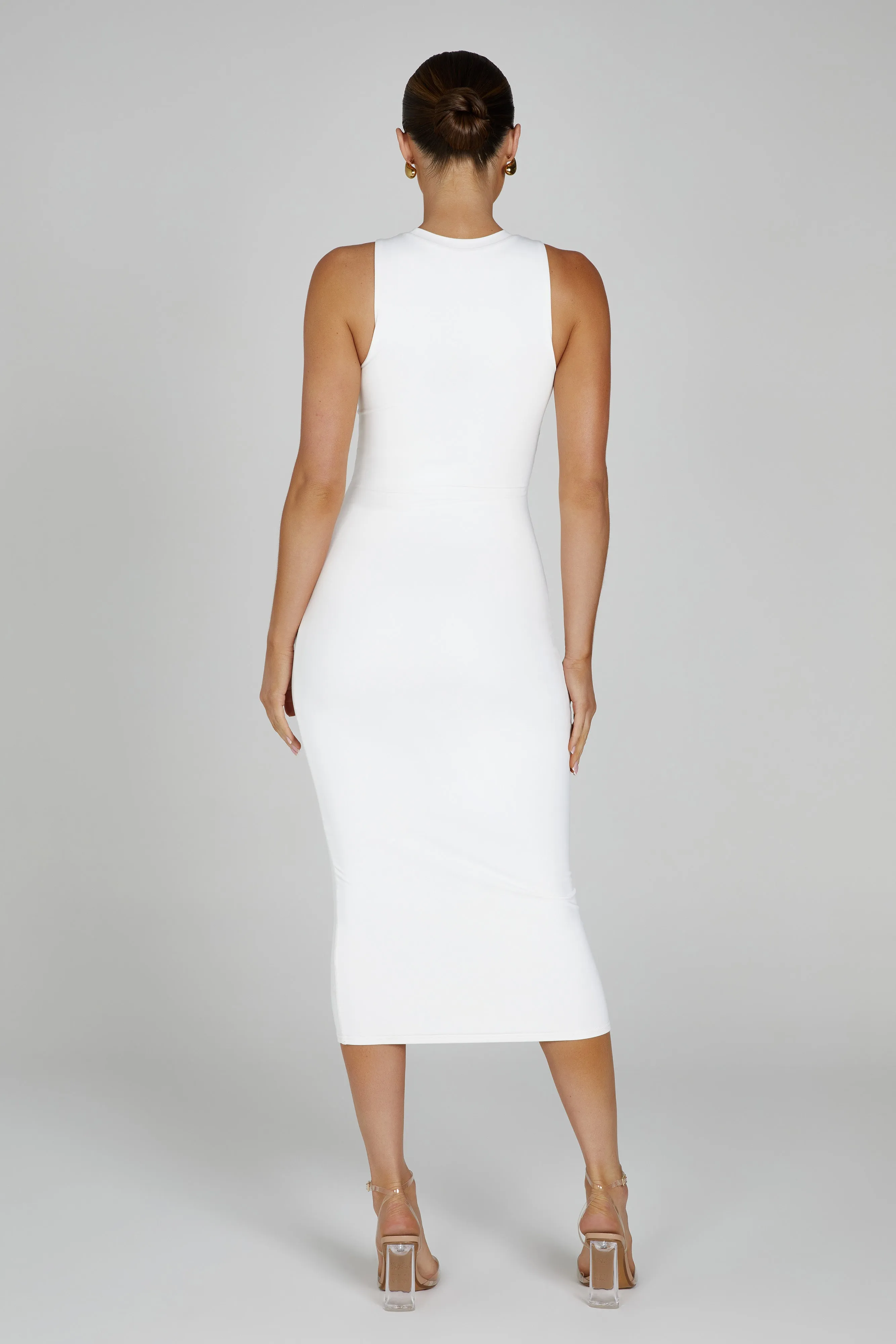 Jill Sleeveless Tank Midi Dress - White sold by Meshki product image thumbnail 2