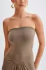 Ruby Strapless Slinky Maxi Dress - Coco sold by Meshki