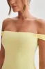 Eisley Slinky Off Shoulder Maxi Dress - Yellow sold by Meshki